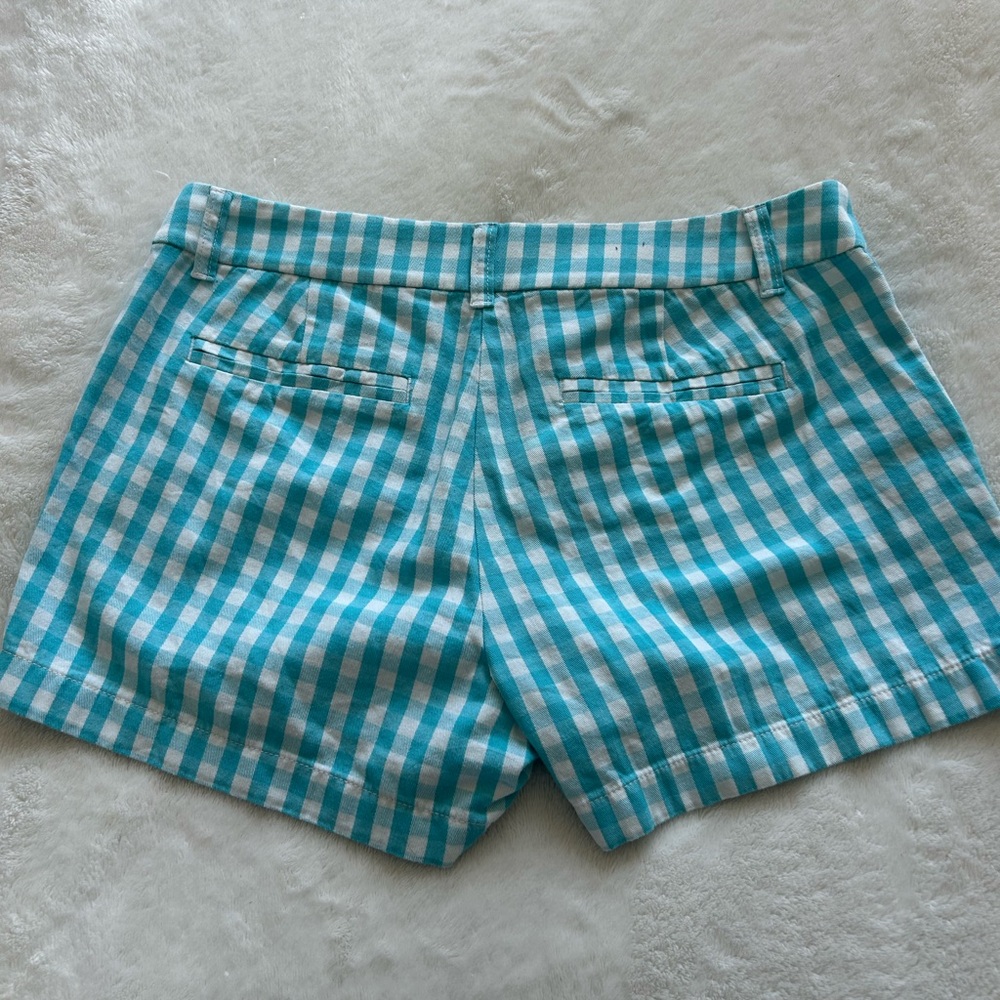 J.Crew Blue Gingham Shorts Size 6 Cotton Summer Preppy Casual - Picture 3 of 12